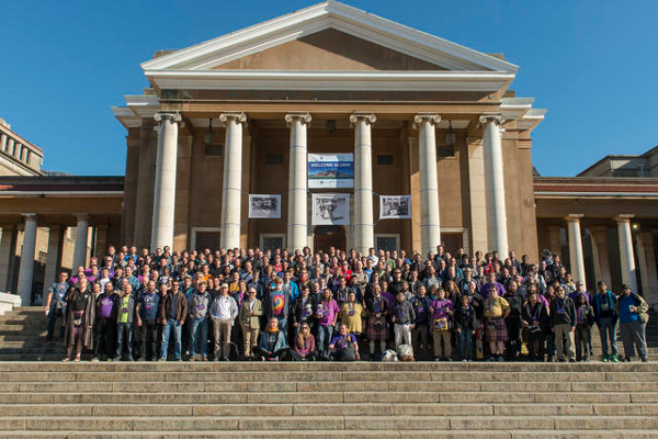 DebConf 16 group photo.